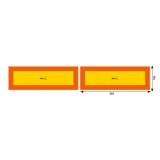 Set 2 autocolante reflectorizante Hico 565x196 mm