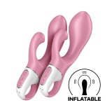 Vibrator Rabbit Gonflabil Air Pump Bunny 2, Roz, 20 cm, Satisfyer