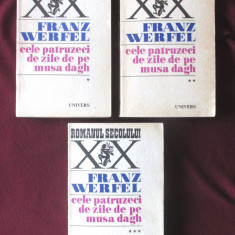 "CELE PATRUZECI DE ZILE DE PE MUSA DAGH", 3 vol., Franz Werfel, 1970