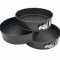 Set 3 forme pentru copt, rotunde, metal, negru, 18/20/22 cm