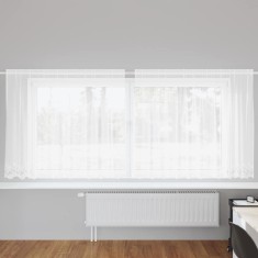 vidaXL Perdele cu perdele Alb 500x100cm Poliester 4107779
