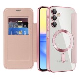Husa Samsung Galaxy A15 4G Asteroid GSM SmartMag Book Case, roz
