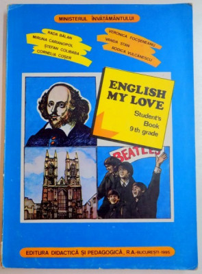 ENGLISH MY LOVE , STUDENT&amp;#039;S BOOK , 9th GRADE foto