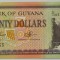 BANCNOTA EXOTICA 20 DOLARI - GUYANA, anul 1997 ? *cod 641 A = UNC