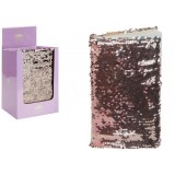 Lined A5 Sequin Rose Gold Notebook