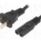 Cablu alimentare AC, 1.8m, 2 fire, culoare negru, IEC C7 mama, NEMA 5-15 (B) mufa, ESPE -