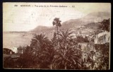 P.150 FRANTA MENTON NICE 1930 LITOGRAFIE CIRCULATA BUCURESTI