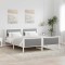 vidaXL Cadru de pat cu headboard Gri deschis 200 x 200 cm țesătură 3394247