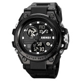 Skmei Ceas barbatesc Casual Cronometru Alarma Digital Analog Negru