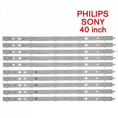 Barete led Sony, Philips 40&amp;quot; KDL-40W605B, KDL-40R450A 2013 40A(B) 3228 05 REV1.0 , 377mm foto