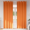 Perdele 2 pcs Portocaliu intens 260 x 140 cm Poliester