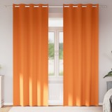 Perdele 2 pcs Portocaliu intens 245 x 140 cm Poliester