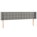 Cumpara ieftin Tablie de pat cu aripioare gri deschis 163x16x78/88 cm catifea