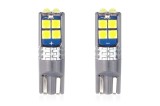 Set becuri auto cu LED CANBUS compatibil T10 W5W 10 SMD Alb 12/24V, destinat