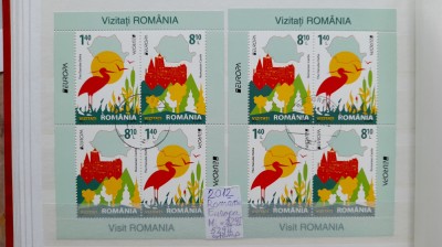 2012-Romania-Europa-Mi=529 I+529 II-stampilate foto