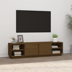 vidaXL Comodă TV, maro miere, 156x40x40 cm, lemn masiv de pin 814457