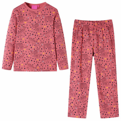 Pijamale pentru copii cu m&amp;acirc;neci lungi roz fanat 92 foto