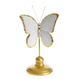 Statueta fluture alb 23 cm