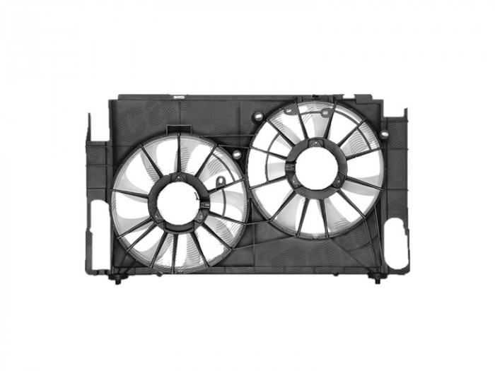 GMV radiator electroventilator Lexus NX, 2014-, NX200, motor 2.0, benzina, Toyota RAV-4 (XA40), 2013-2018, 2.5, benzina, 335/334 mm; (2 +2) pini,