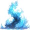 Sticker decorativ,Pasarea Phoenix-Puterea, Albastru, 66 cm, 1323STK-9