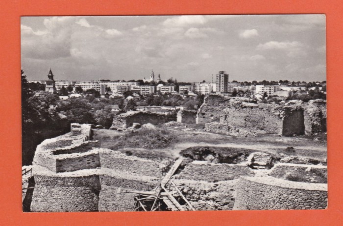 AMS @ - VEDERE/ILUSTRATA SUCEAVA - CETATEA SI ORASUL, CIRCULATA, 1964, printata