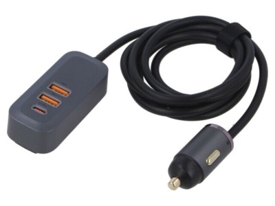 Alimentator ESOL 100W USB A x2 + USB C, cablu 1,5m gri 41053 foto