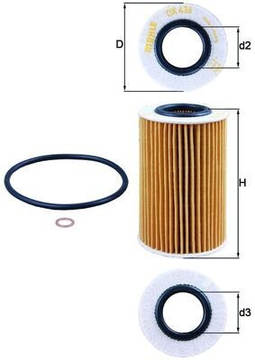 MAHLE OX 436D Filtru ulei foto