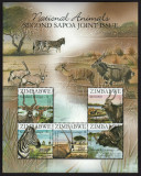 ZIMBABWE 2007 FAUNA ANIMALE SALBATICE ZEBRE BIVOLI ANTILOPE EMISIUNE COMUNA, Nestampilat