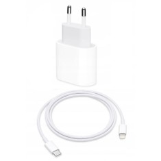 Incarcator Fast Charge 20W si Cablu de Date Fast Charge 1M Type-C-Lightning, ADGO, Compatibil cu Apple iPhone