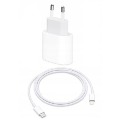 Incarcator Fast Charge 20W si Cablu de Date Fast Charge 1M Type-C-Lightning, ADGO, Compatibil cu Apple iPhone foto
