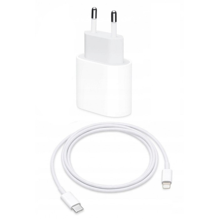 Incarcator Fast Charge 20W si Cablu de Date Fast Charge 1M Type-C-Lightning, ADGO, Compatibil cu Apple iPhone