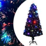 VidaXL Brad de Crăciun pre-iluminat cu suport, 150 cm, fibră optică