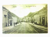 Rară! Oravița-Jud.Caraș Severin:Strada Principală(eroare de imprimare) spre jos 1927,carte poștala cenzurată și circulată 1945