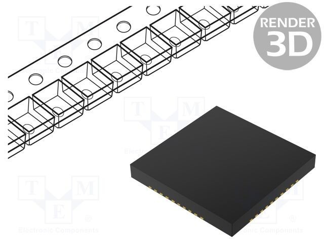 Nordic Semiconductor IC SoC QFN48 256kBRAM 1MBFLASH 32bit Timer 5 1,7-5,5VDC