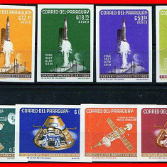 PARAGUAY, SPACE - SERIE COMPLETĂ MNH IMPERF.