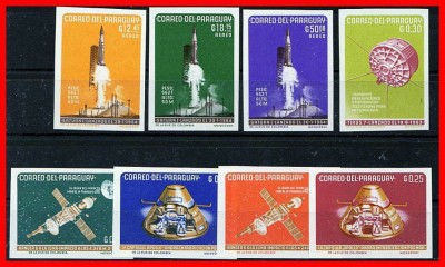 PARAGUAY, SPACE - SERIE COMPLETĂ MNH IMPERF. foto