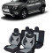 Set huse scaune compatibile Dacia Duster 2010-2017 Piele + Textil (Compatibile cu sistem AIRBAG