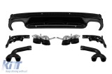 Difuzor tip SQ7 cu capete negre potrivit pentru bara spate S line pe Audi Q7 dupa 2020 -oo--oo- Performance AutoTuning