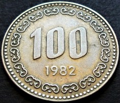 Moneda exotica 100 WON - COREEA de SUD, anul 1982 * cod 351