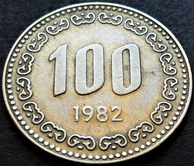 Moneda exotica 100 WON - COREEA de SUD, anul 1982 * cod 351 foto