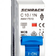 Siguranta electrica automata Schrack AMPARO AM417510--, 4,5kA, 10A, 1P+N, 1 modul