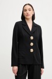 Joseph Ribkoff sacou culoarea negru, un singur r&acirc;nd de nasturi, uni, 243160S25