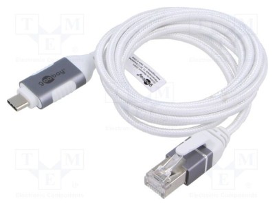 Cablu USB 3.1 RJ45 - USB C, 1.5m, Alb - Goobay foto
