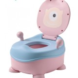 Olita pentru copii, flippy, +6 luni, compartiment detasabil, cu capac, antiderapanta, din plastic, colac moale, model animat ciclop, cu maner, 33 x 21