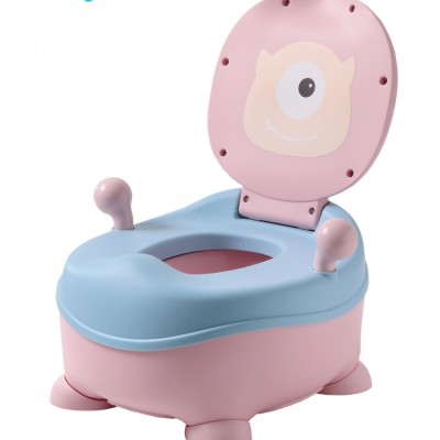 Olita pentru Copii, Flippy, +6 luni, Compartiment Detasabil, cu Capac, Antiderapanta, din Plastic, Colac Moale, Model Animat Ciclop, cu Maner, 33 x 21 foto