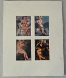 4 Gil Elvgren&#039;s Calendar Pinups Cards 1993, Nud, Cerneala, Altul