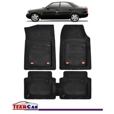 Covorase Auto TeamCar&amp;reg; Tip Tavita Compatibile Mercedes-Benz C-Class W202 (1993&amp;ndash;2000) Negru Material Rezistent foto