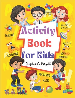 Activity Book for Kids: Word Search, Coloring, Cryptogram, Hex, Spy, Missing Number, Scramble, Spot, Cross, Pyramid Apes, and Many More foto
