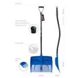 Lopata de zapada 1.8 kg 149.5 x 50.5 cm Ergometal