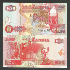 ZAMBIA 50 KWACHA 1992 UNC [1] P- 37a , Semnatura 10 , necirculata foto